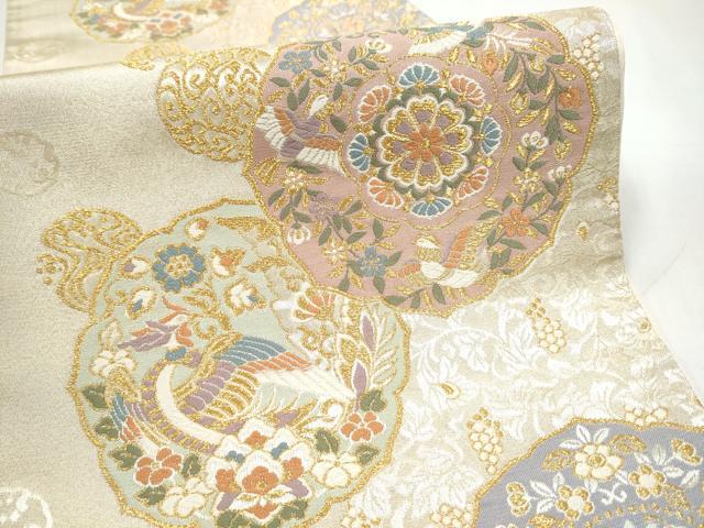 平和屋着物●六通柄袋帯 唐織 香貴錦 金糸 正絹 逸品 CABJ8696hy