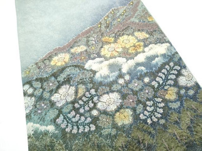 平和屋着物●吉乃一廉 幻の辻が花 太鼓柄袋帯 絞り 金通し地 正絹 逸品 CABJ8697hy