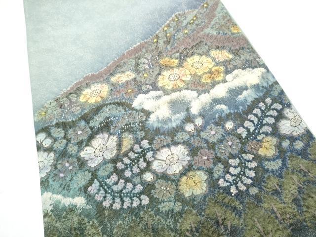 平和屋着物●吉乃一廉 幻の辻が花 太鼓柄袋帯 絞り 金通し地 正絹 逸品 CABJ8697hy