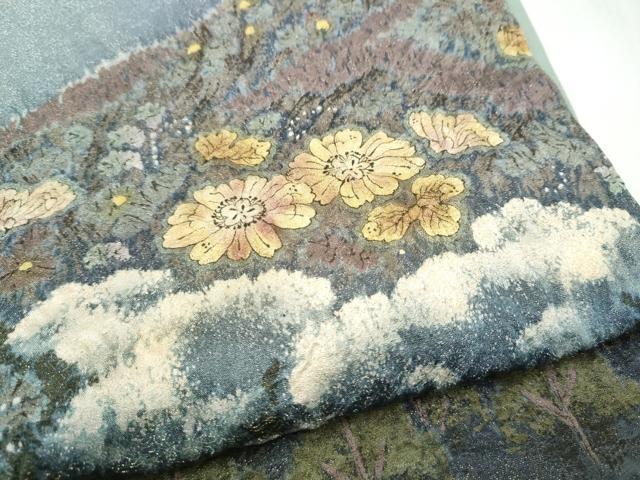 平和屋着物●吉乃一廉 幻の辻が花 太鼓柄袋帯 絞り 金通し地 正絹 逸品 CABJ8697hy