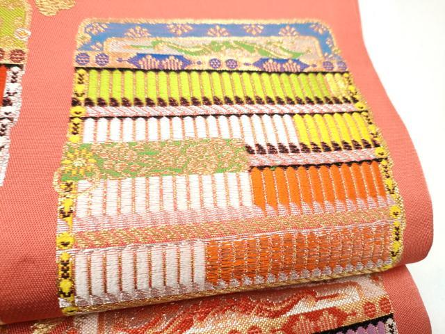 平和屋着物●六通柄　本袋帯　大袖縅毛錦　金銀糸　正絹　逸品　CABJ8704hy
