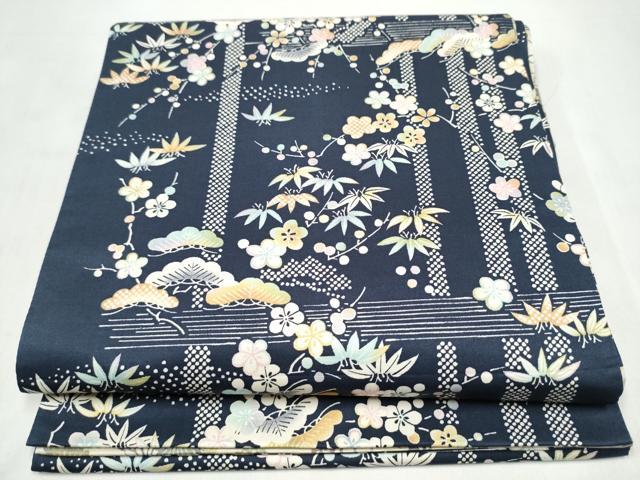 平和屋着物●両面　全通柄袋帯　松竹梅　正絹　逸品　CABJ8705hy