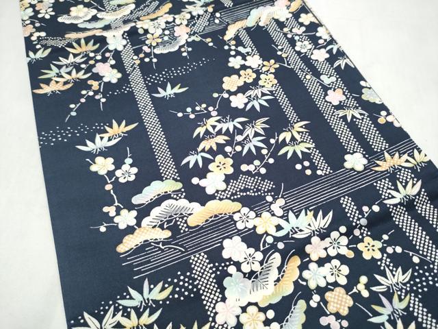 平和屋着物●両面　全通柄袋帯　松竹梅　正絹　逸品　CABJ8705hy