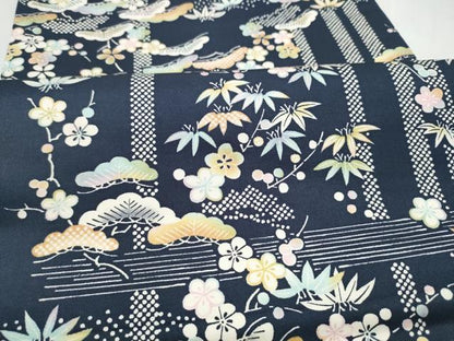 平和屋着物●両面　全通柄袋帯　松竹梅　正絹　逸品　CABJ8705hy