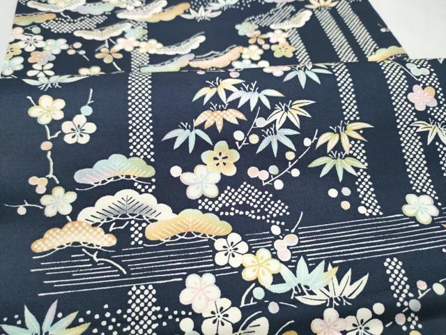 平和屋着物●両面　全通柄袋帯　松竹梅　正絹　逸品　CABJ8705hy