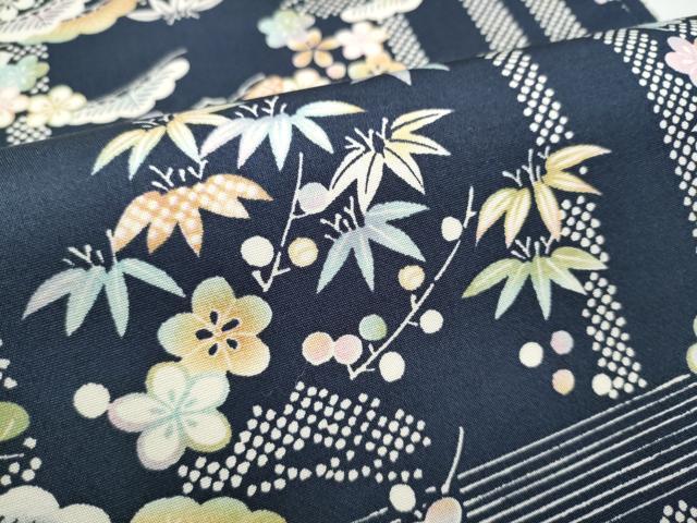 平和屋着物●両面　全通柄袋帯　松竹梅　正絹　逸品　CABJ8705hy