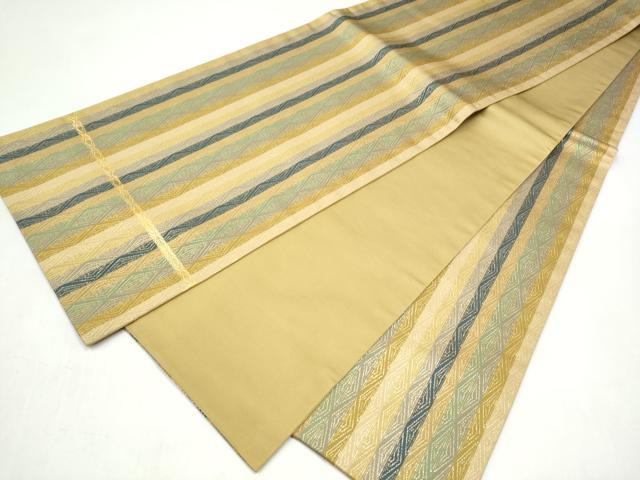 平和屋着物●龍村晋謹製　全通柄袋帯　名物金彫欄錦　正絹　逸品　CABJ8707hy