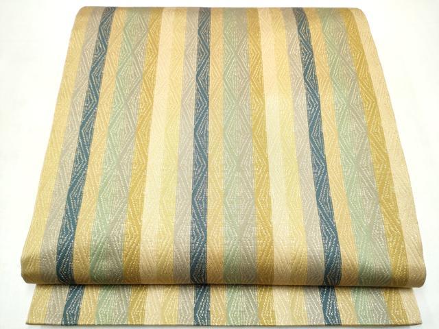 平和屋着物●龍村晋謹製　全通柄袋帯　名物金彫欄錦　正絹　逸品　CABJ8707hy