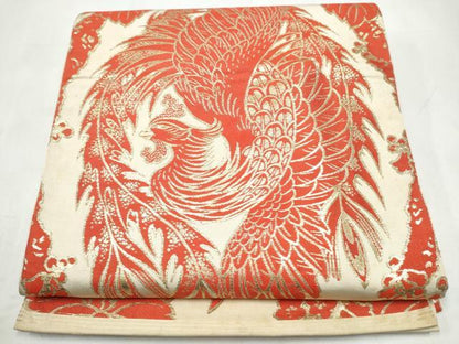 平和屋着物●西陣　川島織物　六通柄　本袋帯　鳳凰　金糸　正絹　逸品　CABJ8714hy