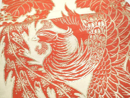 平和屋着物●西陣　川島織物　六通柄　本袋帯　鳳凰　金糸　正絹　逸品　CABJ8714hy