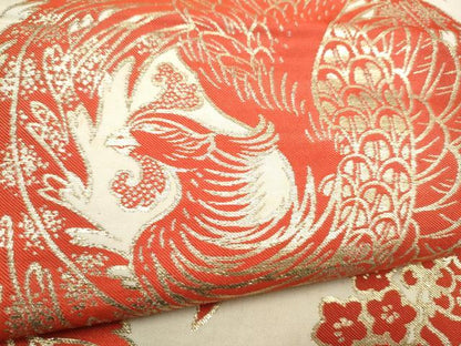 平和屋着物●西陣　川島織物　六通柄　本袋帯　鳳凰　金糸　正絹　逸品　CABJ8714hy