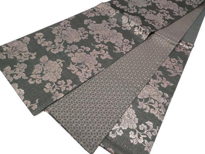 平和屋着物●紋屋井関　御寮織　六通柄袋帯　花唐草文　正絹　逸品　CABJ8715hy