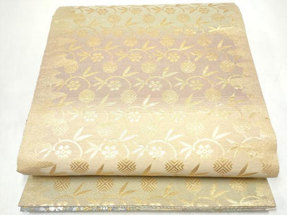 平和屋着物●両面　六通柄袋帯　唐織　花唐草文　ますいわ屋扱い　正絹　逸品　CABJ8724hy