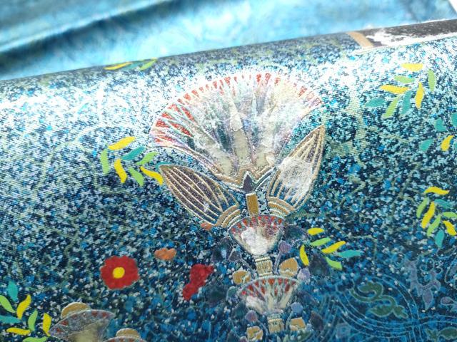 平和屋着物●太鼓柄袋帯　壁画文様　金彩　正絹　逸品　CABJ8726hy