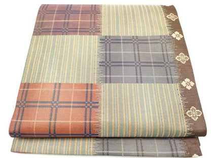 平和屋着物●六通柄袋帯　花間道　金糸　正絹　逸品　CABJ8732hy