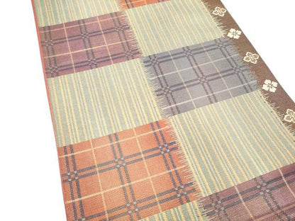 平和屋着物●六通柄袋帯　花間道　金糸　正絹　逸品　CABJ8732hy
