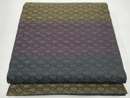 平和屋着物●両面　太鼓柄袋帯　ろうけつ染　花鳥文　正絹　逸品　CABJ8735hy