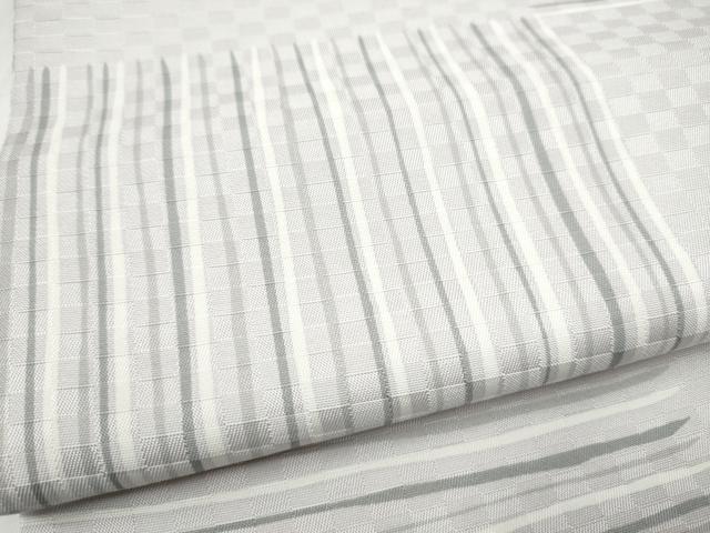 平和屋着物●全通柄袋帯　変わり市松文様　正絹　逸品　CABJ8736hy