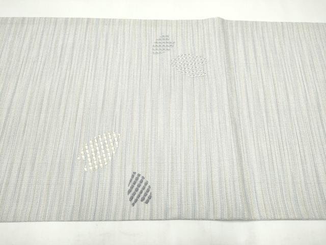 平和屋着物●本塩沢　やまだ織　太鼓柄袋帯　舞花びら　正絹　逸品　CABJ8744hy
