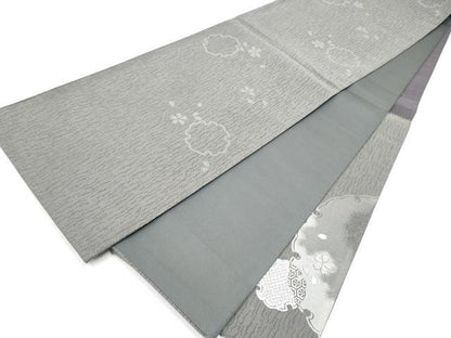 平和屋着物●太鼓柄袋帯　螺鈿箔　雪輪兎文　金銀糸　正絹　逸品　CABJ8755hy
