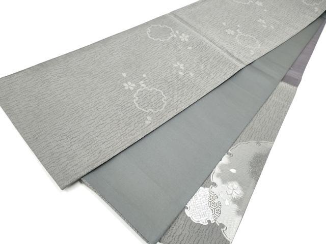 平和屋着物●太鼓柄袋帯　螺鈿箔　雪輪兎文　金銀糸　正絹　逸品　CABJ8755hy