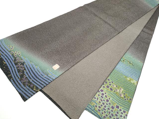 平和屋着物●十日町　名門　滝泰謹製　中国三大刺繍　相良刺繍　太鼓柄袋帯　おぼろ染　襲絞り　雪輪霞文　正絹　逸品　CABJ8763hy