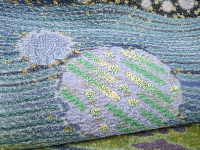 平和屋着物●十日町　名門　滝泰謹製　中国三大刺繍　相良刺繍　太鼓柄袋帯　おぼろ染　襲絞り　雪輪霞文　正絹　逸品　CABJ8763hy