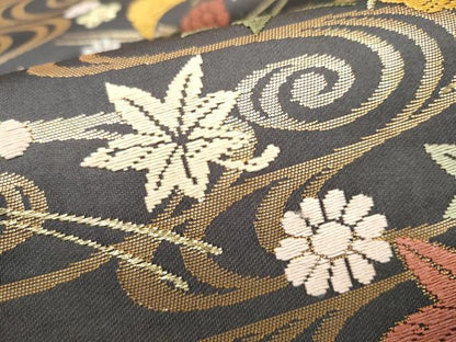 平和屋着物●六通柄袋帯　唐織錦　百花繚乱吹寄文　金糸　正絹　逸品　CABJ8764hy