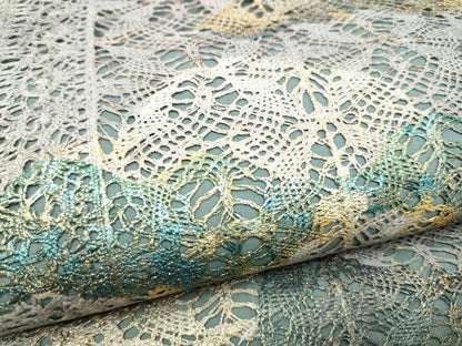 平和屋着物●六通柄袋帯　リボン織　霞文　金彩　正絹　逸品　CABJ8766hy