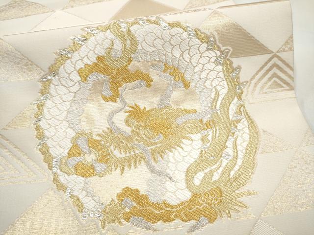 平和屋着物●六通柄袋帯　唐織　雲龍　金銀糸　正絹　逸品　CABJ8772hy