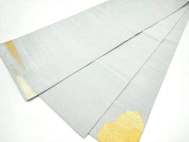 平和屋着物●爪搔き本綴れ　太鼓柄袋帯　雲重ね文　金糸　正絹　逸品　CABJ8787hy