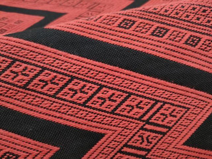 平和屋着物●こぎん刺し　八寸名古屋帯　幾何学文様　綿　逸品　CABJ8798hy