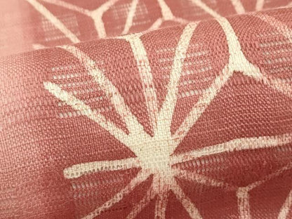 平和屋着物＊夏物　九寸開き名古屋帯　花倉織　麻の葉文様　麻　逸品　CABJ8805rv