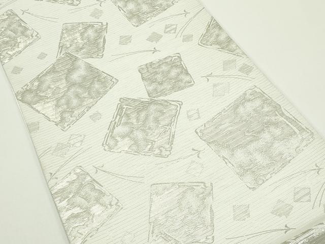 平和屋着物＊夏物　六通柄袋帯　破れ切箔文　銀糸　CABJ8813rv