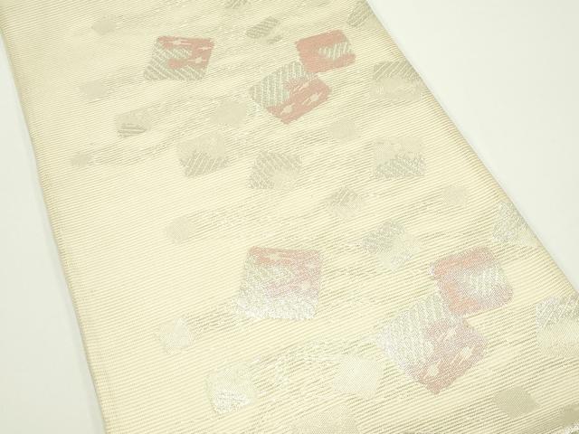 平和屋着物＊夏物　六通柄袋帯　箔散らし　銀糸　正絹　逸品　CABJ8814rv
