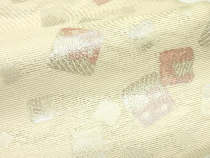 平和屋着物＊夏物　六通柄袋帯　箔散らし　銀糸　正絹　逸品　CABJ8814rv