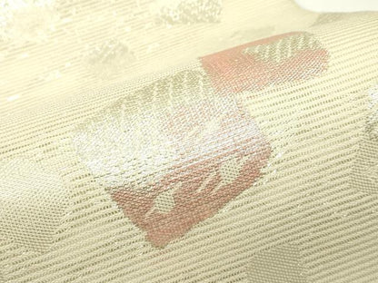 平和屋着物＊夏物　六通柄袋帯　箔散らし　銀糸　正絹　逸品　CABJ8814rv