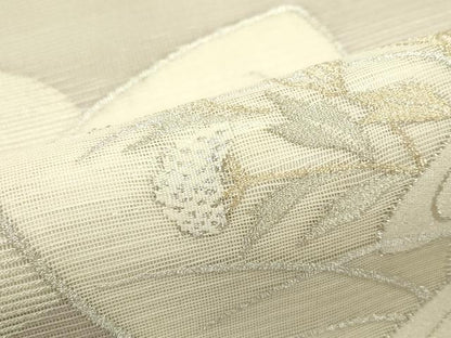平和屋着物＊夏物　太鼓柄袋帯　女郎花　金銀糸　正絹　逸品　CABJ8815rv