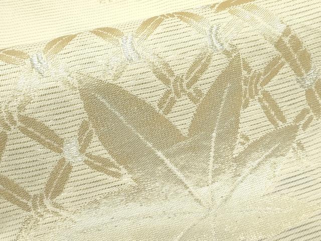 平和屋着物＊夏物　六通柄袋帯　楓籬文　金銀糸　正絹　逸品　CABJ8819rv