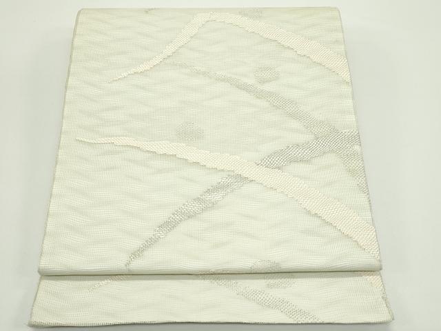 平和屋着物＊夏物　六通柄袋帯　露芝文　銀糸　正絹　逸品　未使用　CABJ8826rv