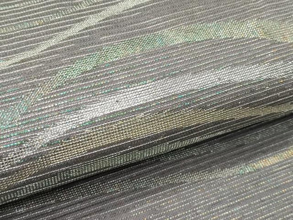 平和屋着物＊夏物　六通柄袋帯　よろけ縞　金銀糸　正絹　逸品　CABJ8827rv
