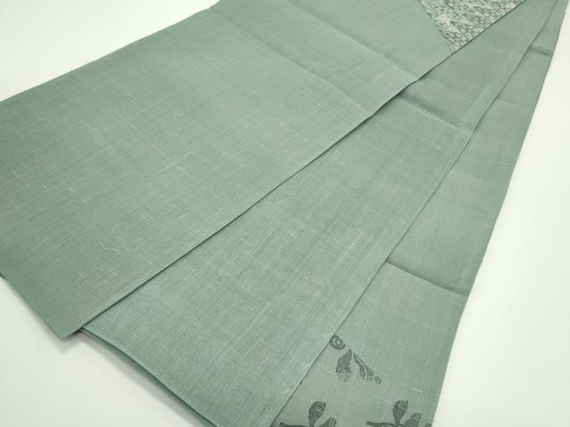 平和屋着物＊夏物　太鼓柄袋帯　絞り　草花文　正絹　逸品　CABJ8832rv