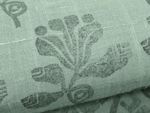 平和屋着物＊夏物　太鼓柄袋帯　絞り　草花文　正絹　逸品　CABJ8832rv