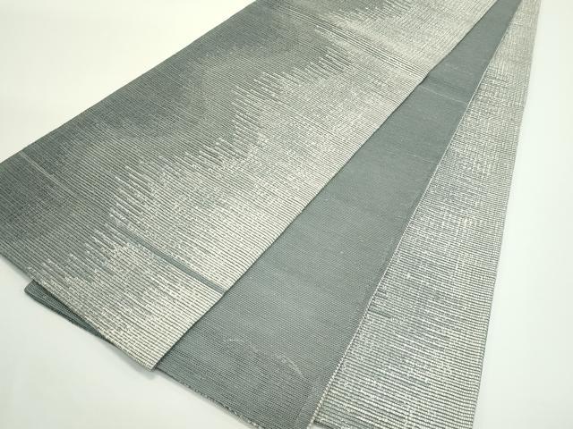 平和屋着物＊夏物　全通柄袋帯　手織　よろけ縞　証紙付き　正絹　逸品　未使用　CABJ8835rv