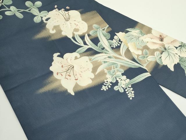 平和屋着物＊夏物　全通柄　九寸名古屋帯　草花文　CABJ8843rv