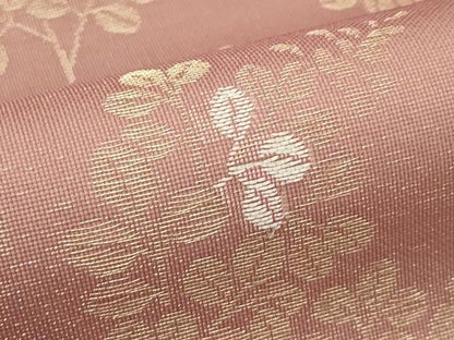 平和屋着物＊夏物　九寸名古屋帯　萩　金糸　正絹　逸品　CABJ8845rv