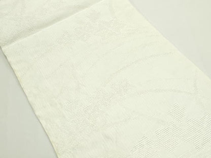 平和屋着物＊夏物　八寸名古屋帯　桔梗　白　CABJ8846rv
