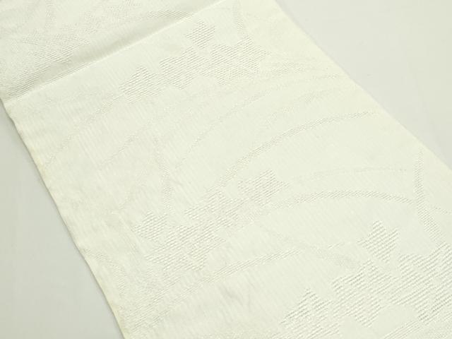 平和屋着物＊夏物　八寸名古屋帯　桔梗　白　CABJ8846rv