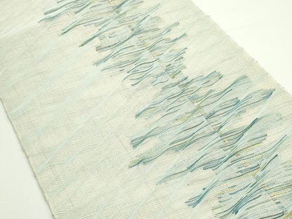 平和屋着物＊夏物　八寸名古屋帯　霞文　正絹　逸品　CABJ8850rv