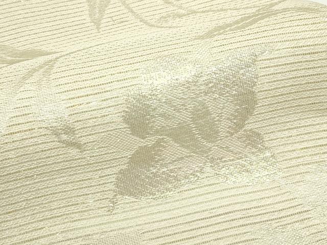 平和屋着物＊夏物　六通柄袋帯　草花文　銀糸　正絹　逸品　CABJ8853rv
